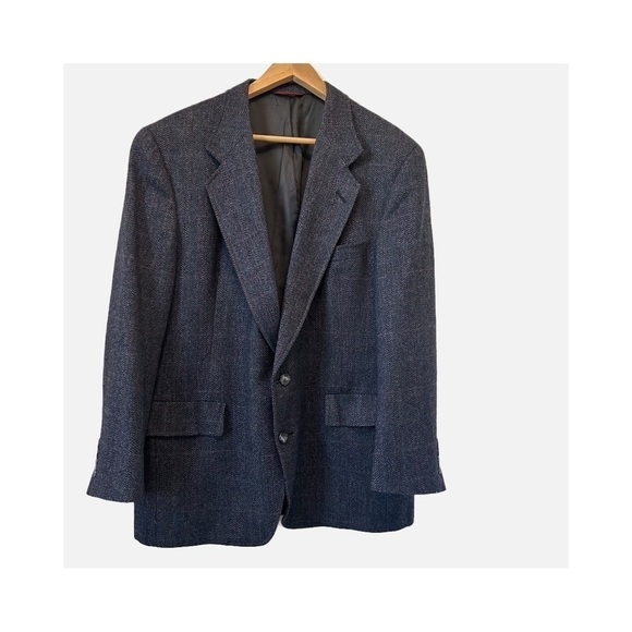 Hart Schaffner Marx Mens Jacket 40R Brown Tweed Wool Sport Coat Blazer 2 Button